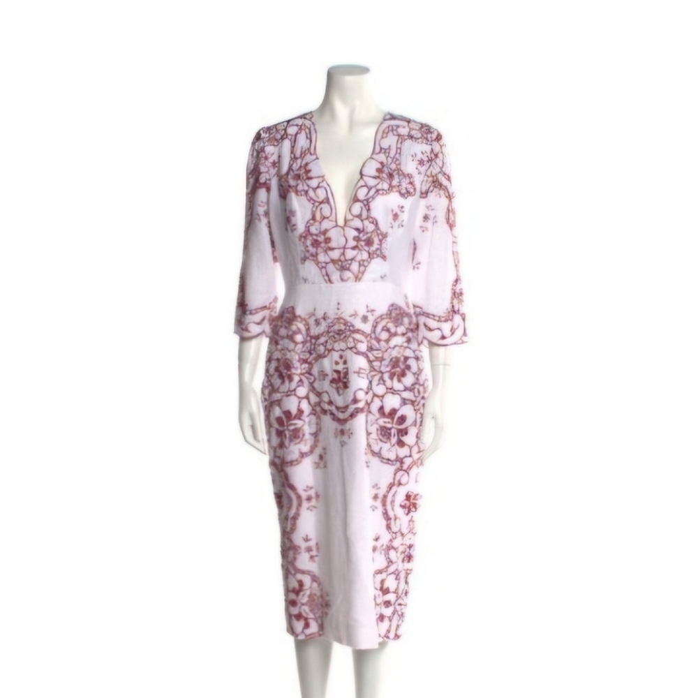 Costarellos Teagan Midi Dress  US 8 / FR 40 | Luxury Designer MSRP $1285